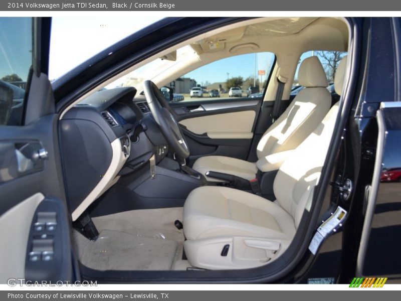 Black / Cornsilk Beige 2014 Volkswagen Jetta TDI Sedan
