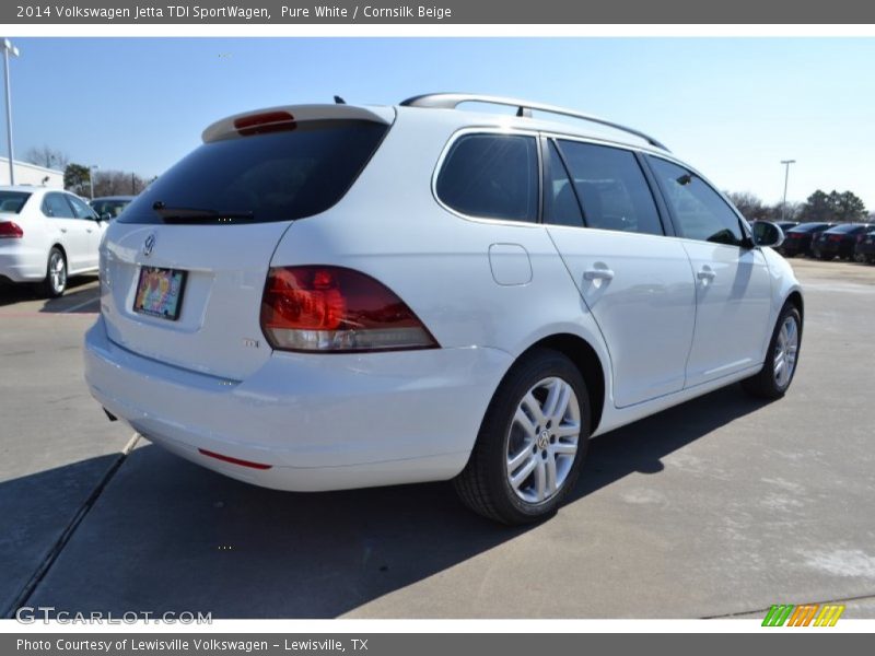 Pure White / Cornsilk Beige 2014 Volkswagen Jetta TDI SportWagen