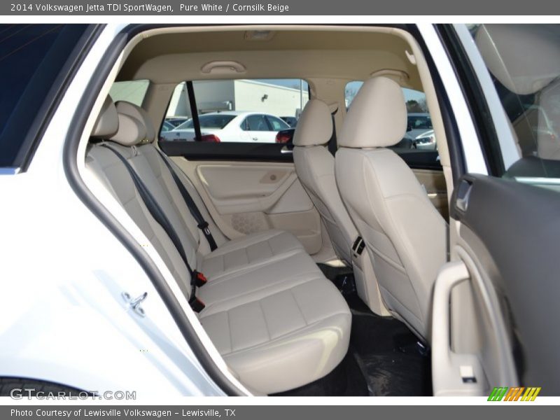Pure White / Cornsilk Beige 2014 Volkswagen Jetta TDI SportWagen