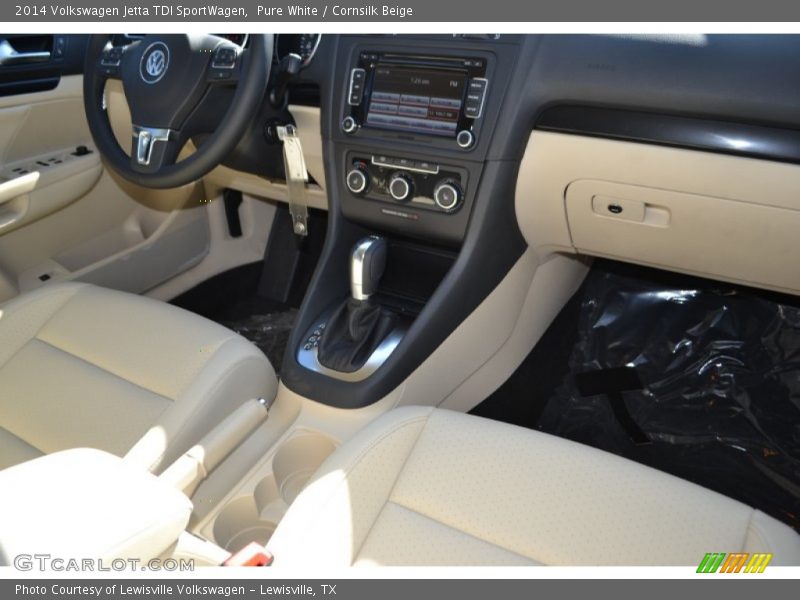 Pure White / Cornsilk Beige 2014 Volkswagen Jetta TDI SportWagen