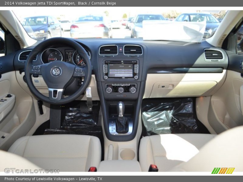 Black / Cornsilk Beige 2014 Volkswagen Jetta TDI SportWagen