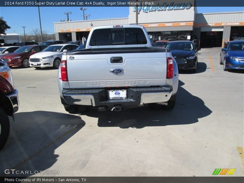 Ingot Silver Metallic / Black 2014 Ford F350 Super Duty Lariat Crew Cab 4x4 Dually