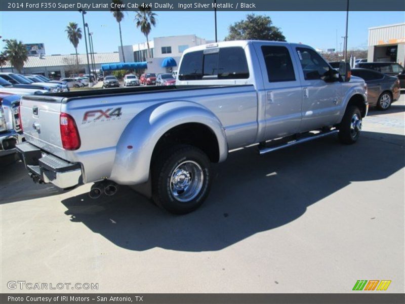 Ingot Silver Metallic / Black 2014 Ford F350 Super Duty Lariat Crew Cab 4x4 Dually