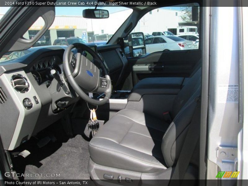 Ingot Silver Metallic / Black 2014 Ford F350 Super Duty Lariat Crew Cab 4x4 Dually