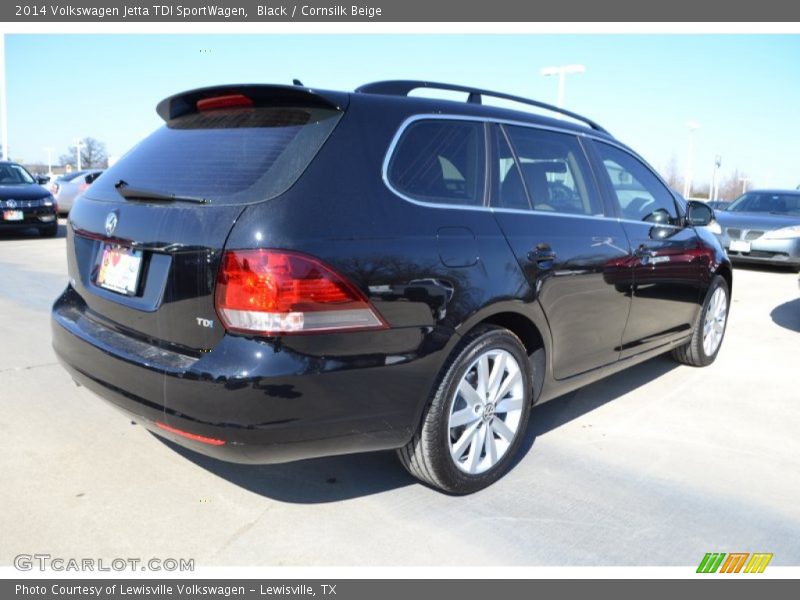 Black / Cornsilk Beige 2014 Volkswagen Jetta TDI SportWagen