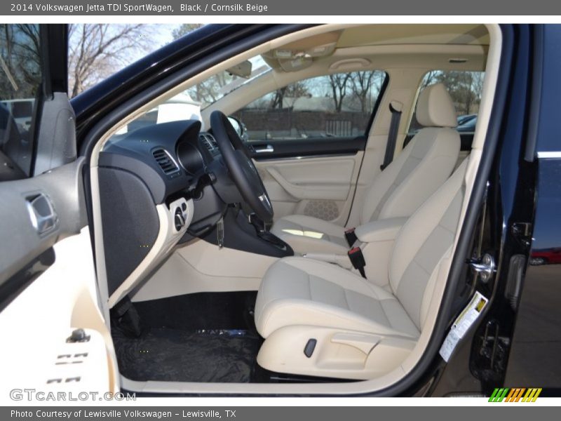 Black / Cornsilk Beige 2014 Volkswagen Jetta TDI SportWagen