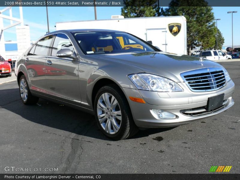 Pewter Metallic / Black 2008 Mercedes-Benz S 550 4Matic Sedan