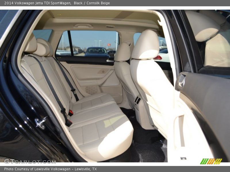 Black / Cornsilk Beige 2014 Volkswagen Jetta TDI SportWagen