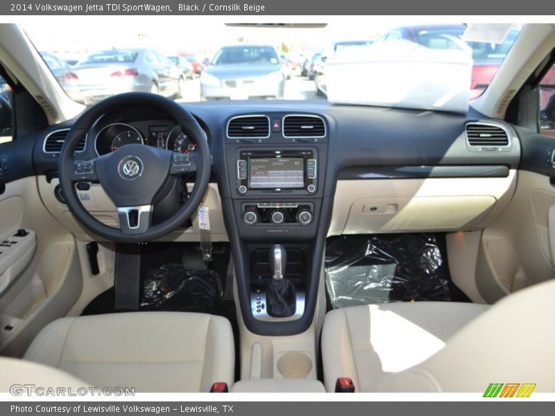Black / Cornsilk Beige 2014 Volkswagen Jetta TDI SportWagen