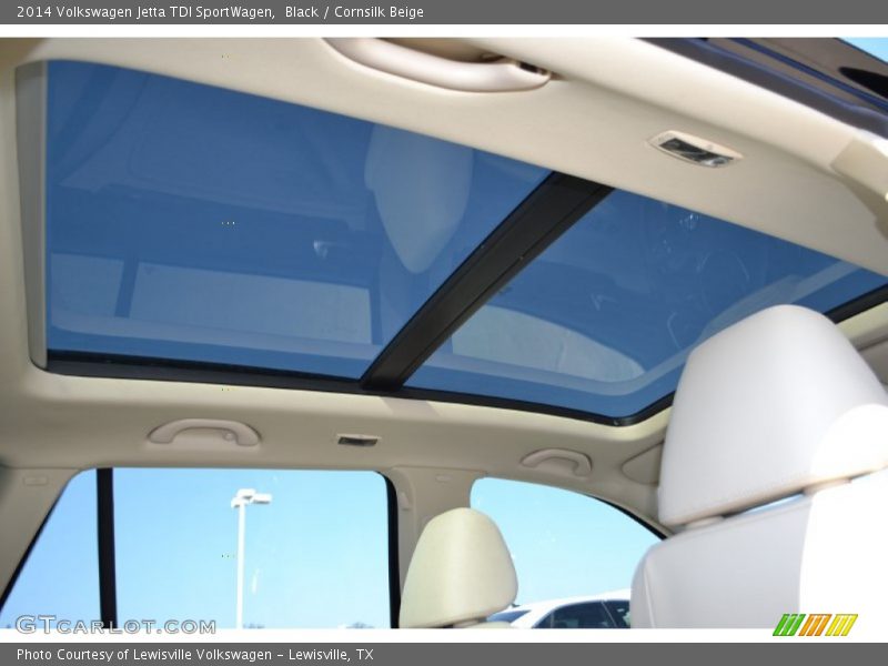 Black / Cornsilk Beige 2014 Volkswagen Jetta TDI SportWagen
