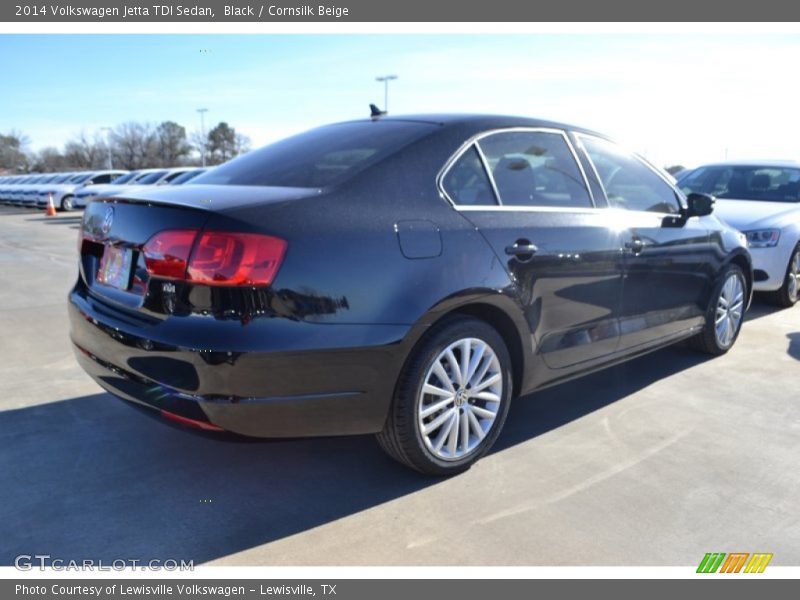 Black / Cornsilk Beige 2014 Volkswagen Jetta TDI Sedan