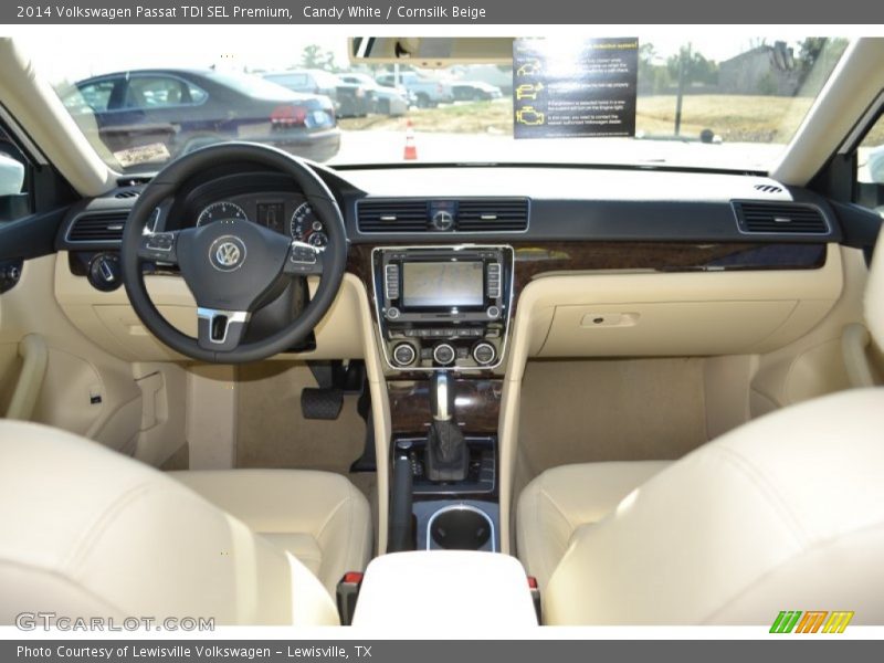 Candy White / Cornsilk Beige 2014 Volkswagen Passat TDI SEL Premium