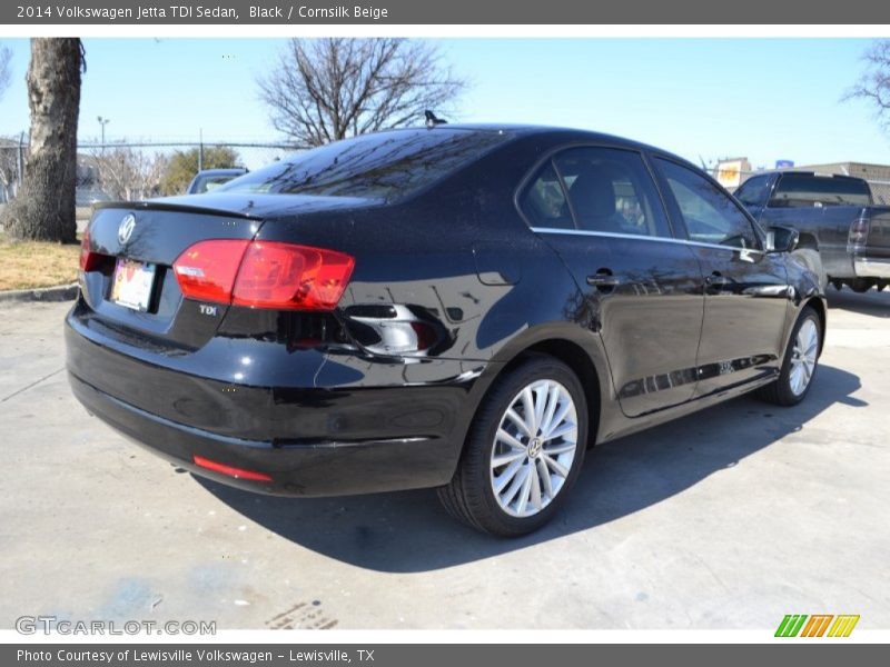Black / Cornsilk Beige 2014 Volkswagen Jetta TDI Sedan