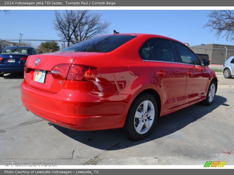 Tornado Red / Cornsilk Beige 2014 Volkswagen Jetta TDI Sedan