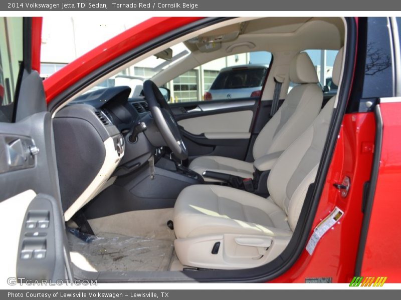 Tornado Red / Cornsilk Beige 2014 Volkswagen Jetta TDI Sedan