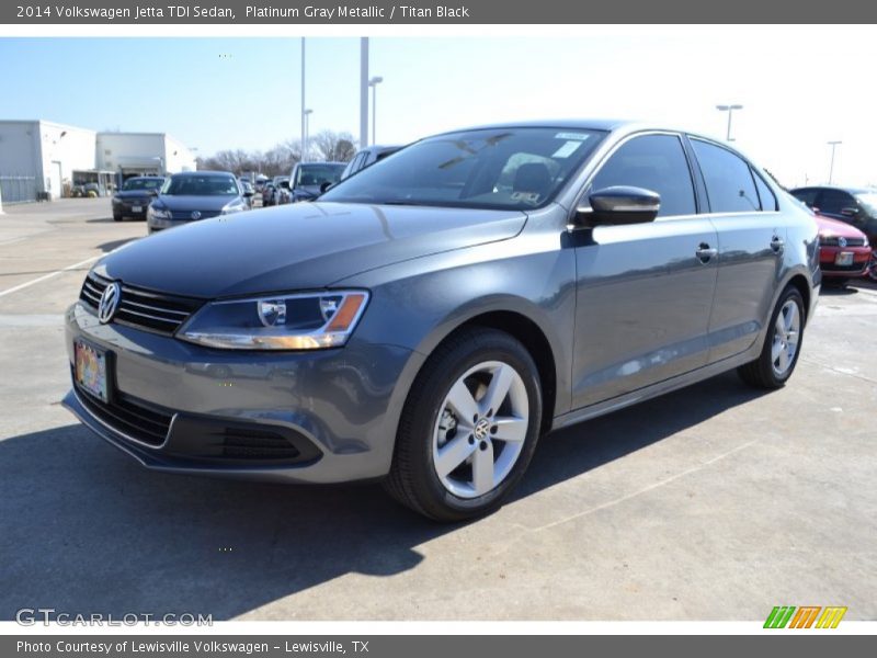 Platinum Gray Metallic / Titan Black 2014 Volkswagen Jetta TDI Sedan