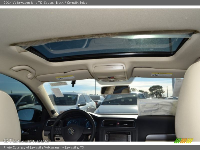 Black / Cornsilk Beige 2014 Volkswagen Jetta TDI Sedan