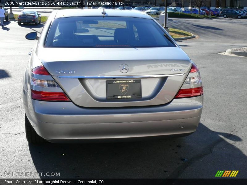 Pewter Metallic / Black 2008 Mercedes-Benz S 550 4Matic Sedan