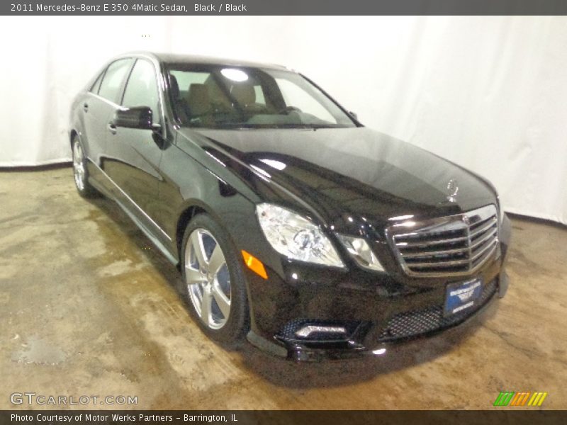 Black / Black 2011 Mercedes-Benz E 350 4Matic Sedan