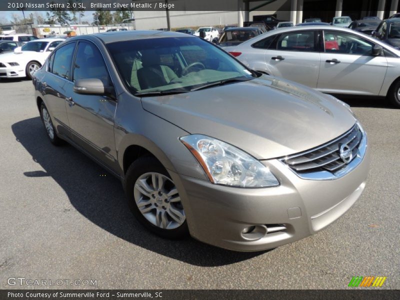 Brilliant Silver Metallic / Beige 2010 Nissan Sentra 2.0 SL