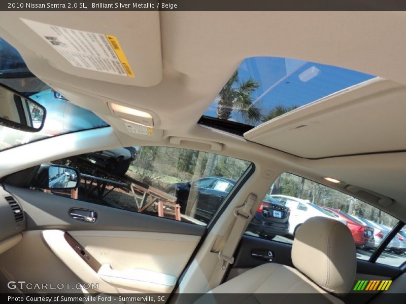 Brilliant Silver Metallic / Beige 2010 Nissan Sentra 2.0 SL