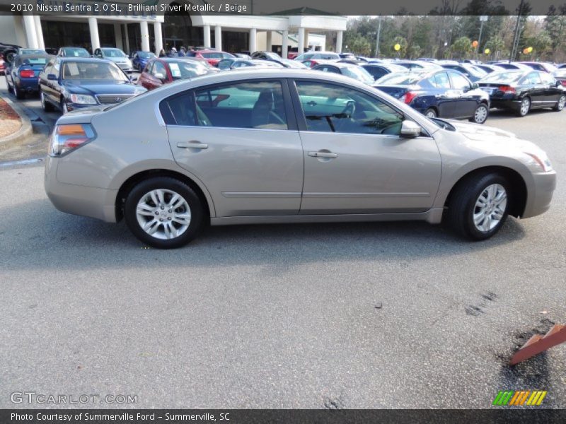 Brilliant Silver Metallic / Beige 2010 Nissan Sentra 2.0 SL