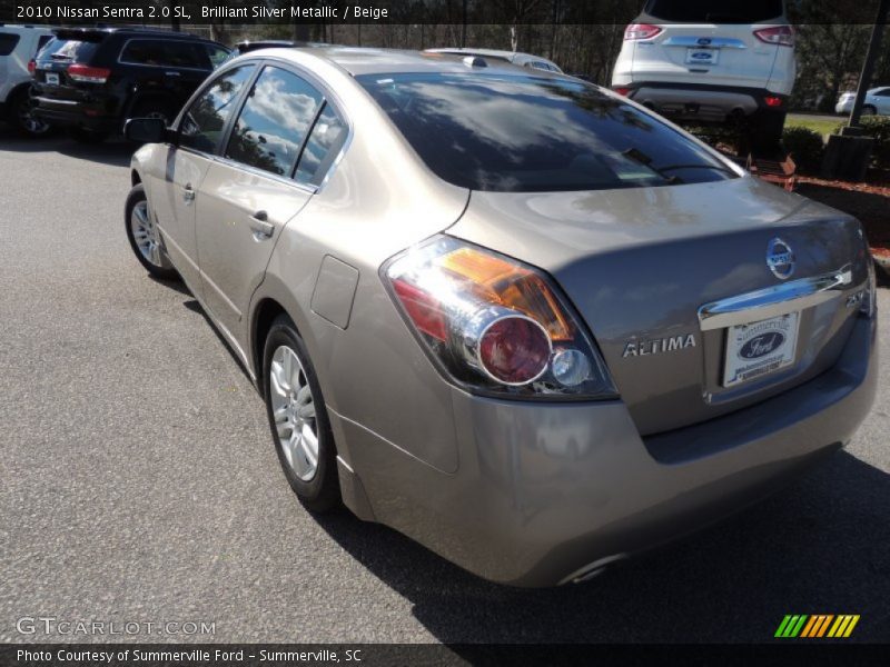 Brilliant Silver Metallic / Beige 2010 Nissan Sentra 2.0 SL
