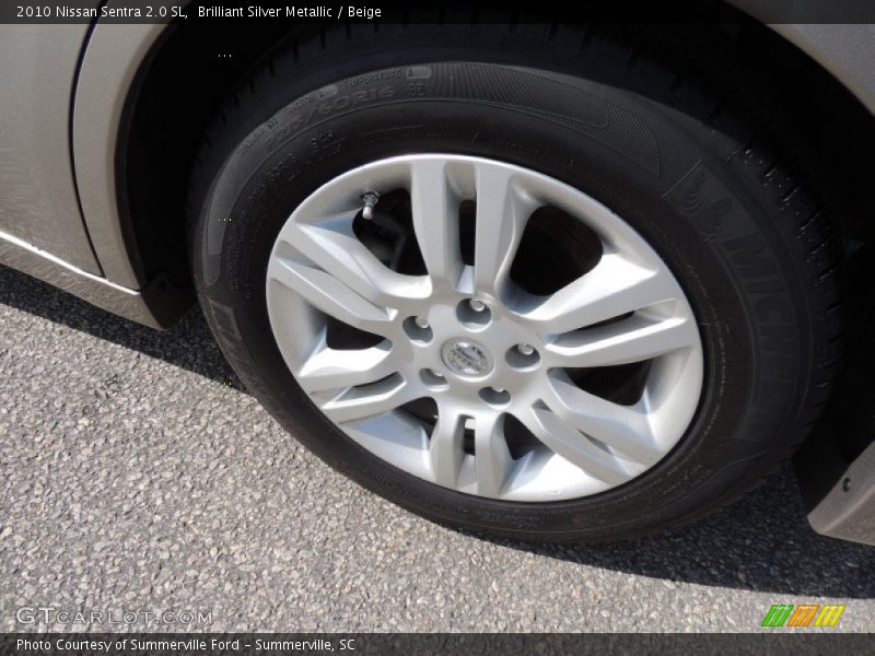 Brilliant Silver Metallic / Beige 2010 Nissan Sentra 2.0 SL