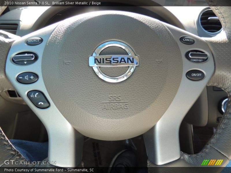 Brilliant Silver Metallic / Beige 2010 Nissan Sentra 2.0 SL