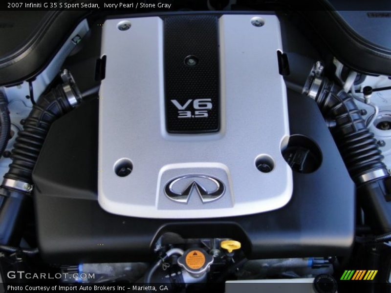 Ivory Pearl / Stone Gray 2007 Infiniti G 35 S Sport Sedan