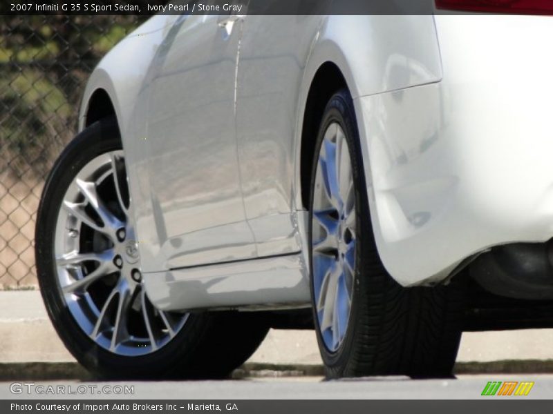 Ivory Pearl / Stone Gray 2007 Infiniti G 35 S Sport Sedan