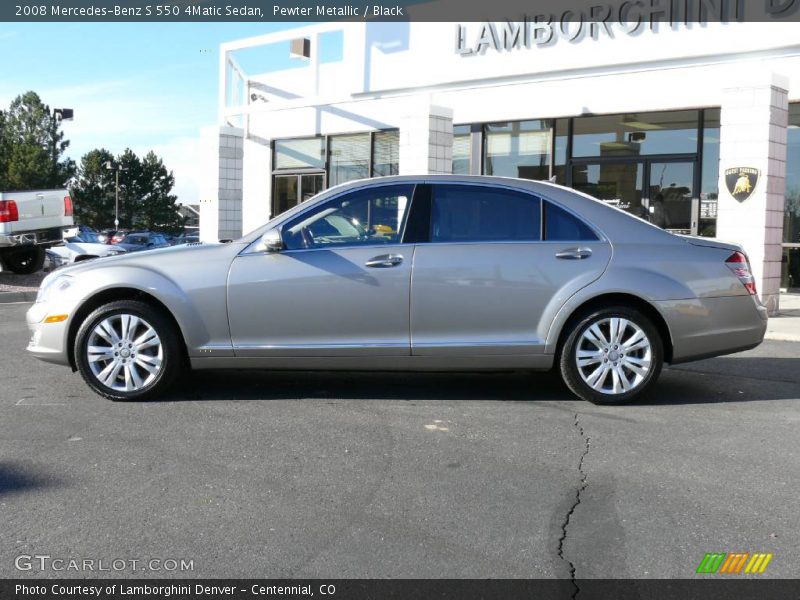 Pewter Metallic / Black 2008 Mercedes-Benz S 550 4Matic Sedan