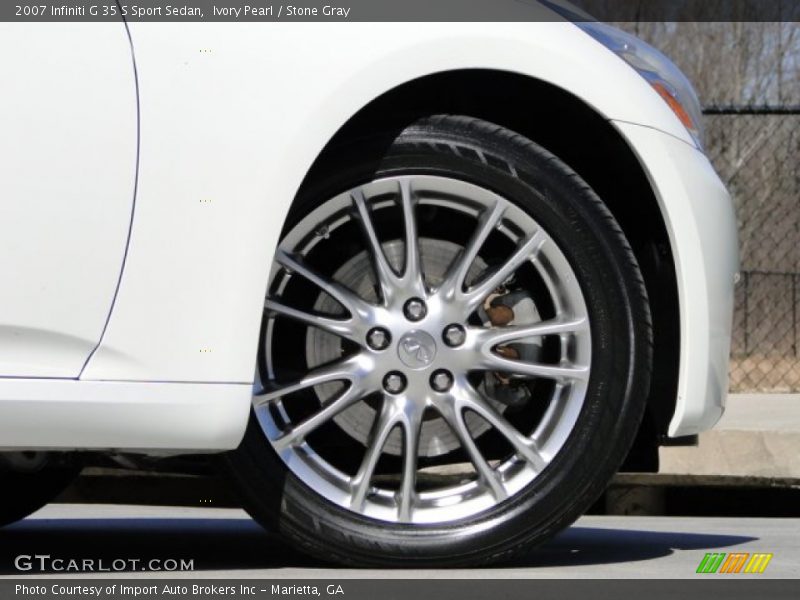 Ivory Pearl / Stone Gray 2007 Infiniti G 35 S Sport Sedan