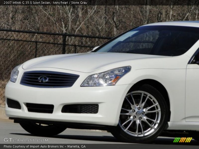 Ivory Pearl / Stone Gray 2007 Infiniti G 35 S Sport Sedan