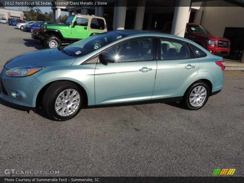 Frosted Glass Metallic / Stone 2012 Ford Focus SE Sedan