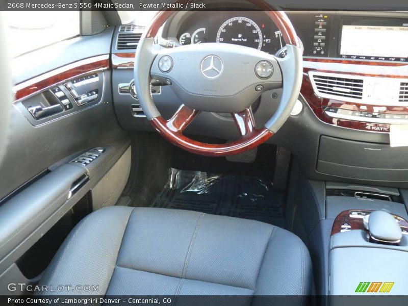 Pewter Metallic / Black 2008 Mercedes-Benz S 550 4Matic Sedan