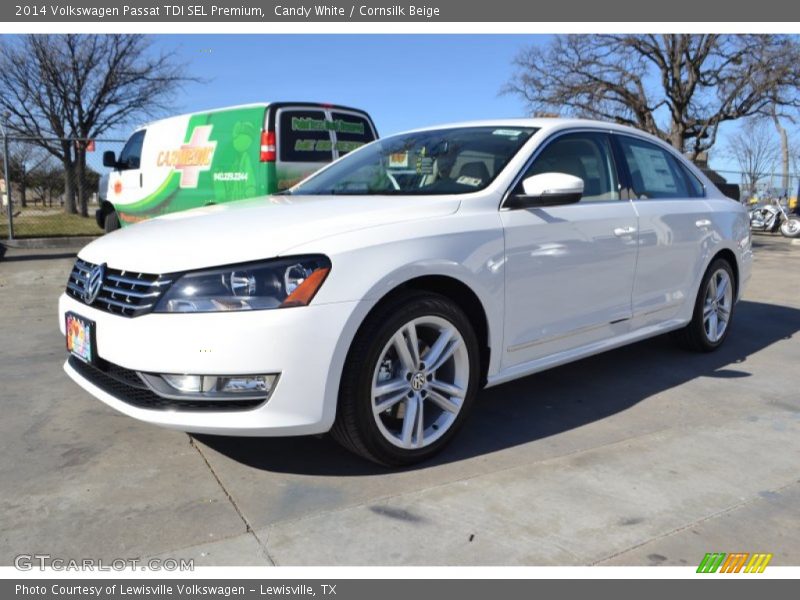 Candy White / Cornsilk Beige 2014 Volkswagen Passat TDI SEL Premium