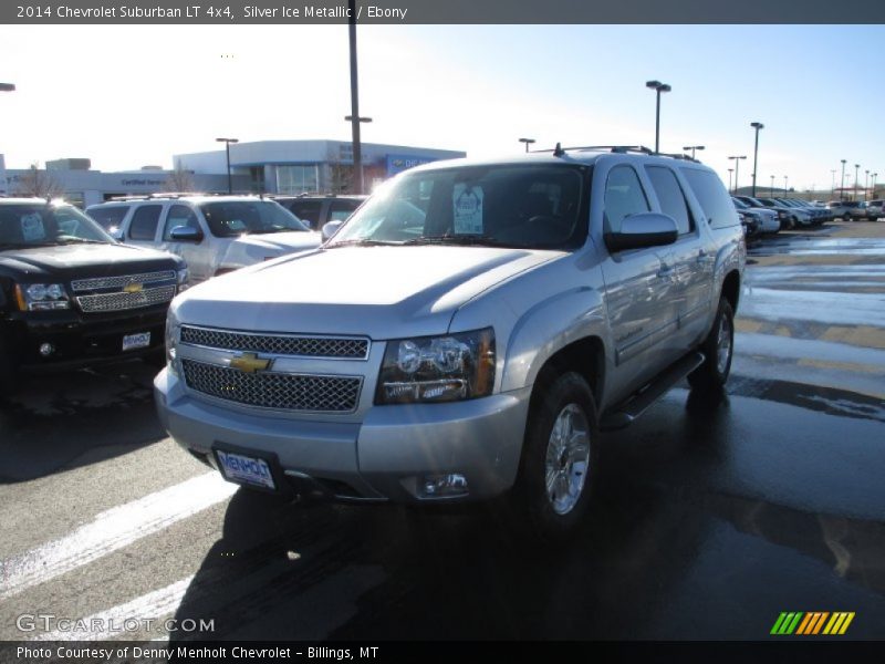 Silver Ice Metallic / Ebony 2014 Chevrolet Suburban LT 4x4