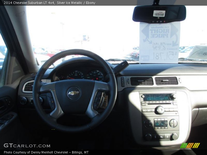 Silver Ice Metallic / Ebony 2014 Chevrolet Suburban LT 4x4