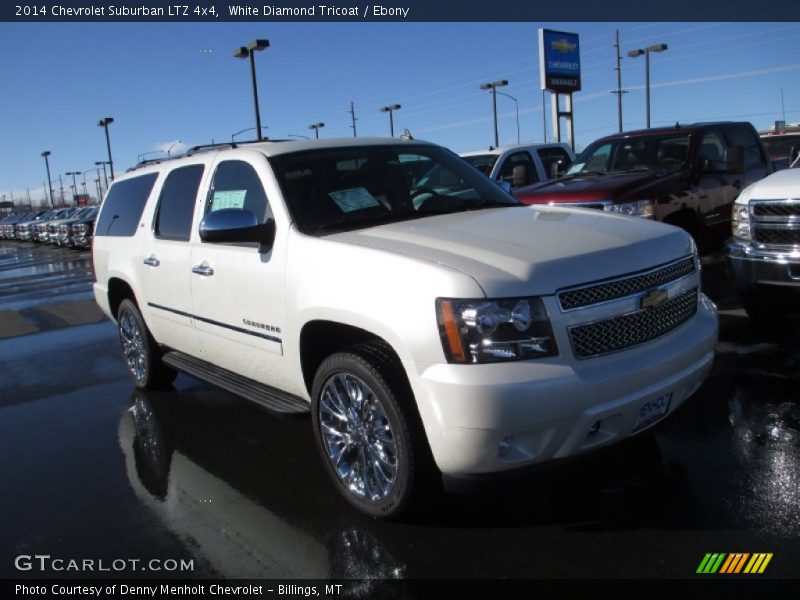 White Diamond Tricoat / Ebony 2014 Chevrolet Suburban LTZ 4x4