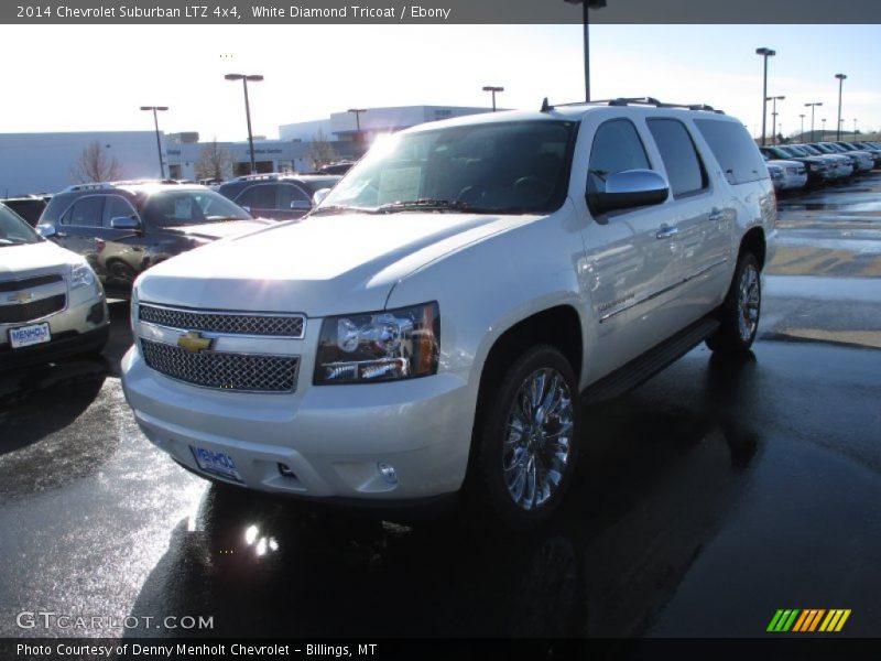 White Diamond Tricoat / Ebony 2014 Chevrolet Suburban LTZ 4x4