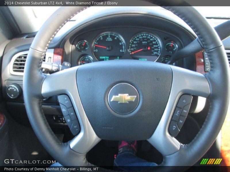 White Diamond Tricoat / Ebony 2014 Chevrolet Suburban LTZ 4x4