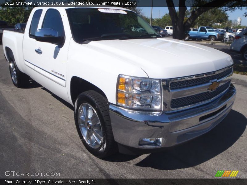 Summit White / Ebony 2013 Chevrolet Silverado 1500 LT Extended Cab