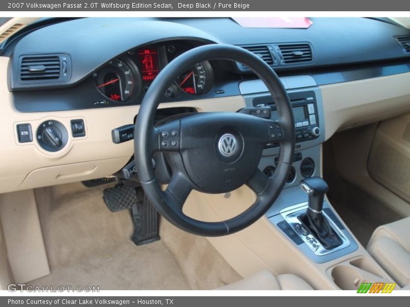 Deep Black / Pure Beige 2007 Volkswagen Passat 2.0T Wolfsburg Edition Sedan