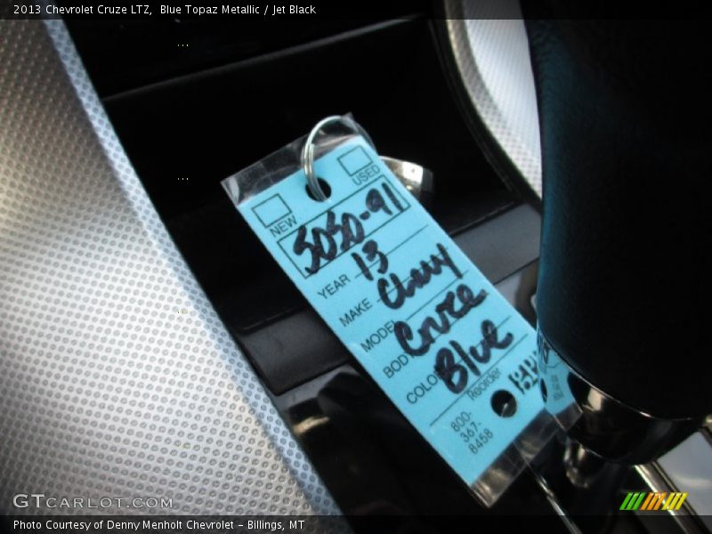 Blue Topaz Metallic / Jet Black 2013 Chevrolet Cruze LTZ