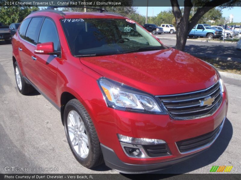 Crystal Red Tintcoat / Ebony/Mojave 2014 Chevrolet Traverse LT