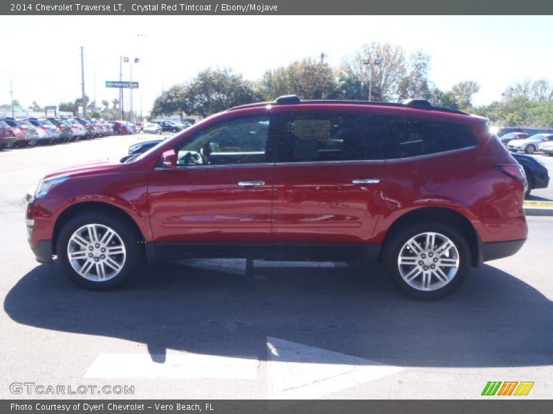 Crystal Red Tintcoat / Ebony/Mojave 2014 Chevrolet Traverse LT