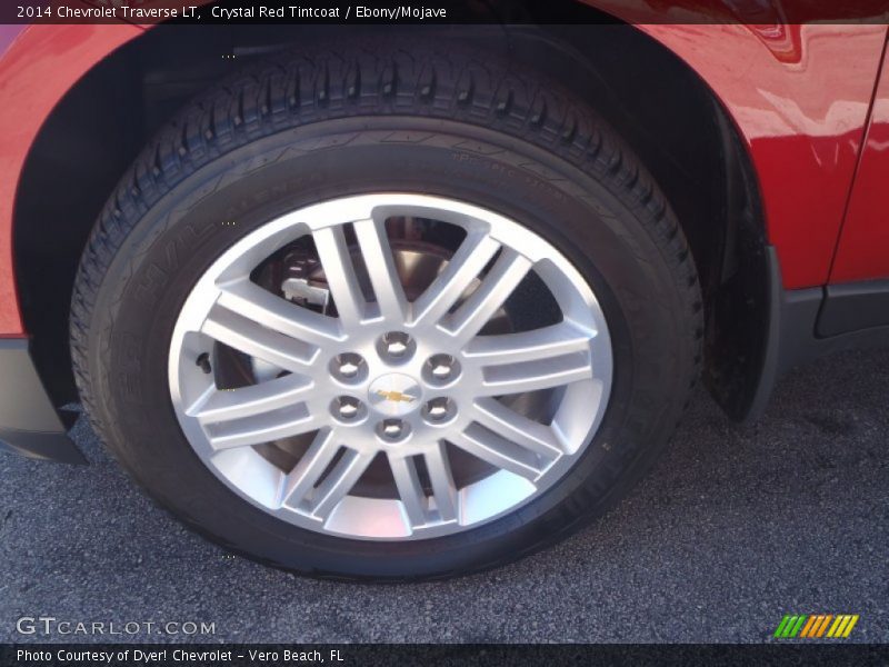 Crystal Red Tintcoat / Ebony/Mojave 2014 Chevrolet Traverse LT