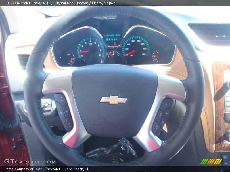 Crystal Red Tintcoat / Ebony/Mojave 2014 Chevrolet Traverse LT
