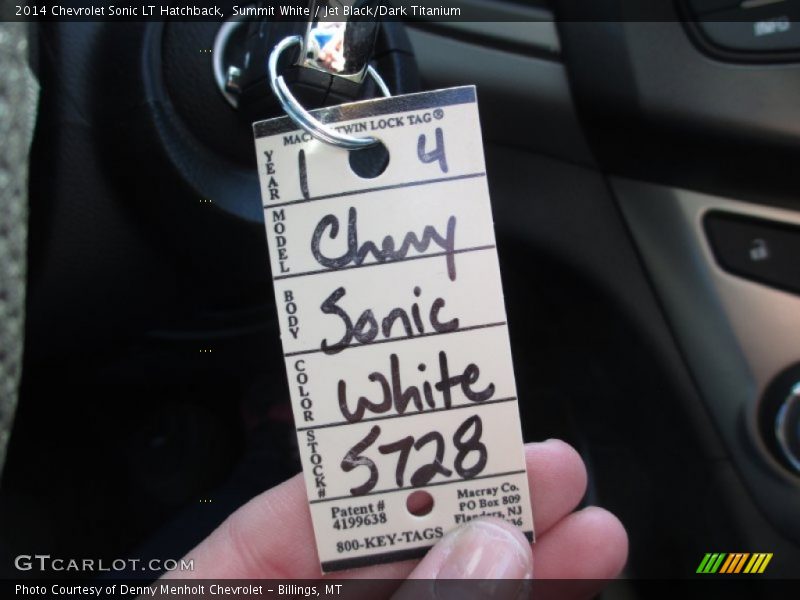 Summit White / Jet Black/Dark Titanium 2014 Chevrolet Sonic LT Hatchback